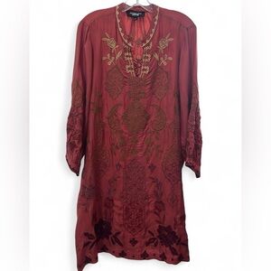 Johnny Was Terracotta with Gold Embroidery | Medium